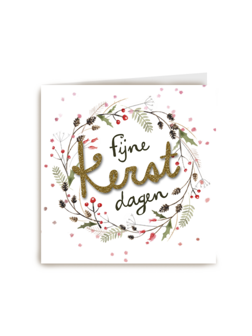 kerstkrans met goudglitter