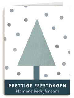 Kerstkaart zakelijk driehoek kerstboom
