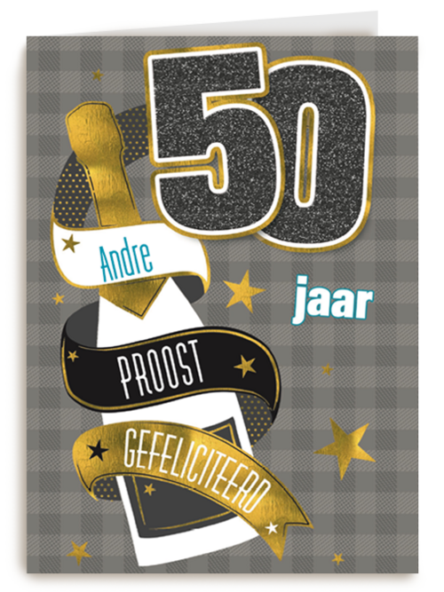 verjaardag leeftijden fles 50 jaar