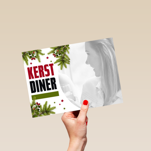kerstdiner fotokaart liggend