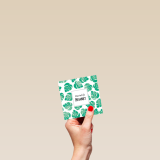 kaart hartelijk bedankt met groene bladeren