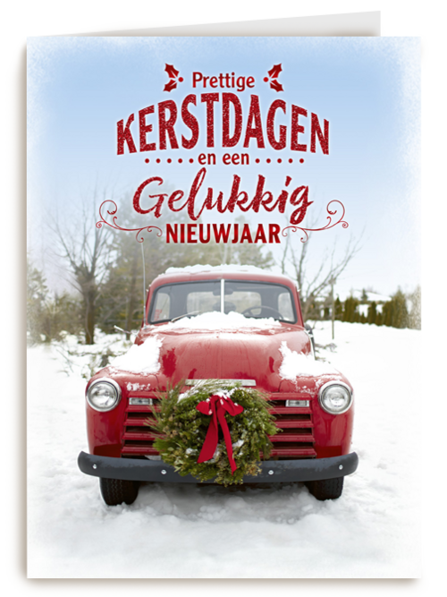 pick up truck in de sneeuw