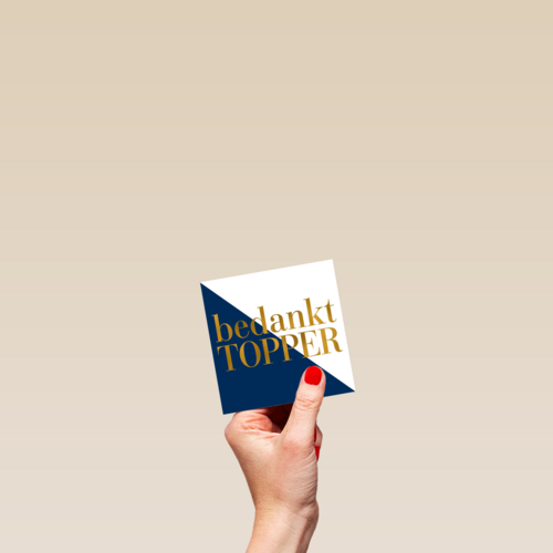 bedankt topper gouden letters