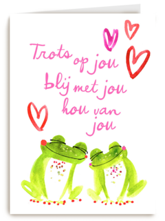 valentijnskaart klassiek blij met jou hou van jou