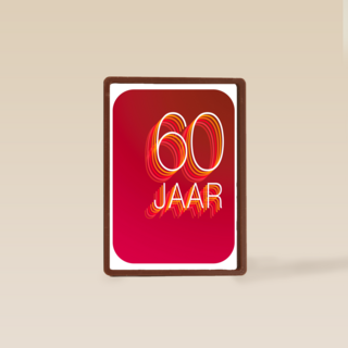 Verjaardagskaart 60 jaar rood