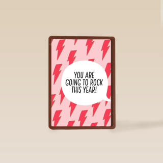 nieuwjaarskaart goede voornemens you are going to rock this year