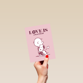 Snoopy valentijnskaart love is a best friend
