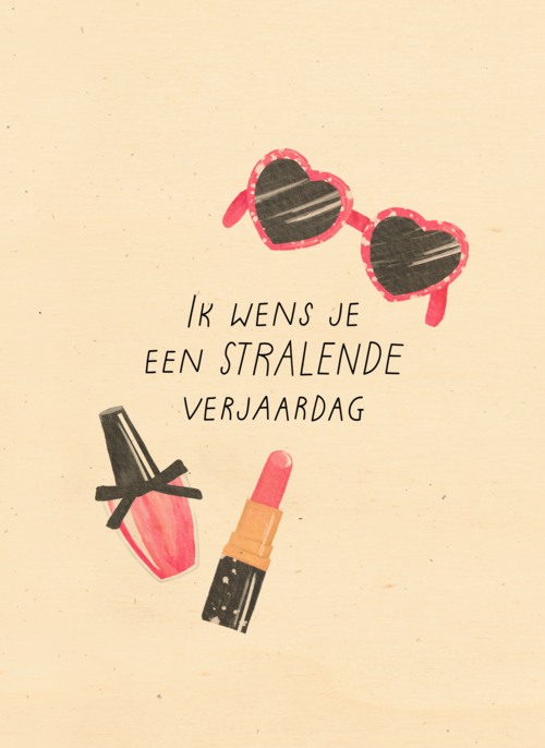 Houten Kaart Verjaardagskaarten | Verjaardagskaart Een Stralende Verjaardag