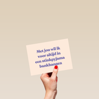liefde kaart met jou wil ik in een pyjama bankhangen