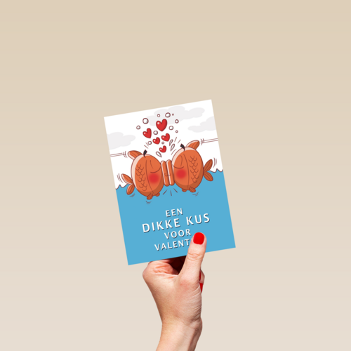 vissen een dikke kus voor valentijn