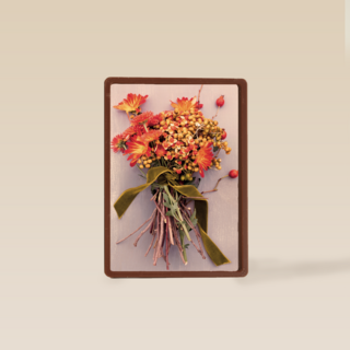 herfst kaart met herfstbloemen