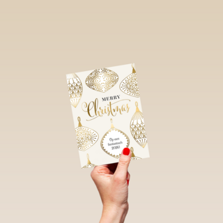 Merry Christmas gouden kersthangers