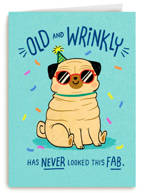 Verjaardagskaart Hallmark | Verjaardag Kaart Grappig Old And Wrinkly Has Never Looked This Fab