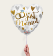  Ballon Hart Just Married Zilver Goud