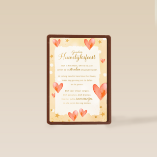 Huwelijksjubileum Gouden Huwelijksfeest 50 jaar More than words