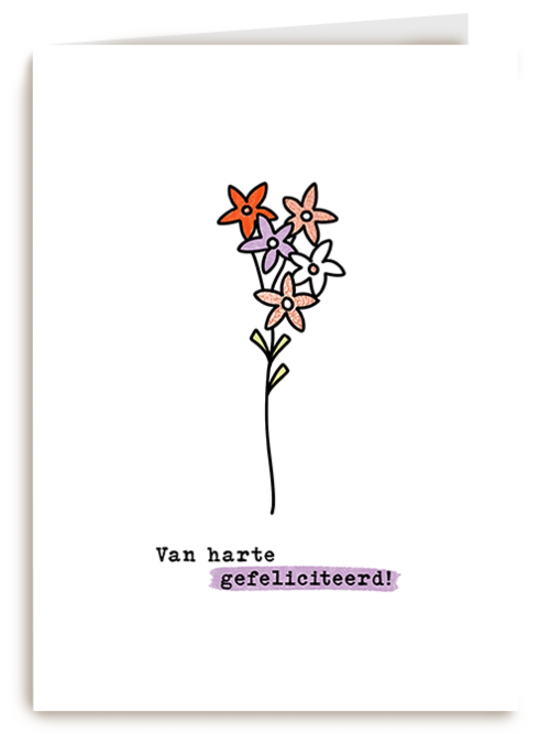 Verjaardagskaart Hallmark | Verjaardagskaart Van Harte Gefeliciteerd Bloemetjes