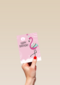 verjaardagskaart roze flamingo