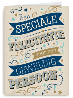 ombouw een speciale felicitatie voor een geweldig persoon