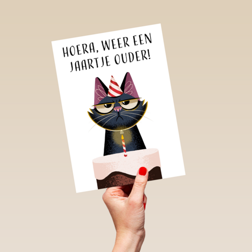 Verjaardagskaart grappig Grumpy Hoera weer een jaartje ouder Folio