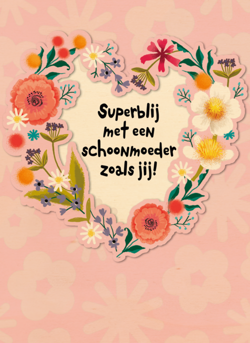 Houten Kaart Moederdag | Houten Kaart Hallmark | Moederdag | Moederdag Kaart Klassiek Superblij Met Een Schoonmoeder Zoals Jij