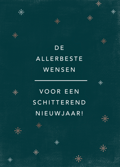 Nieuwjaarskaart voor een schitterende Nieuw jaar
