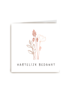bedanktkaart wilde bloemen