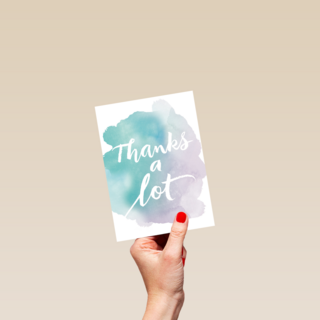 thanks a lot watercolor
