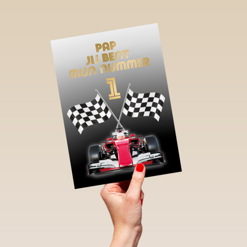 Pap jij bent mijn nummer 1 formule 1