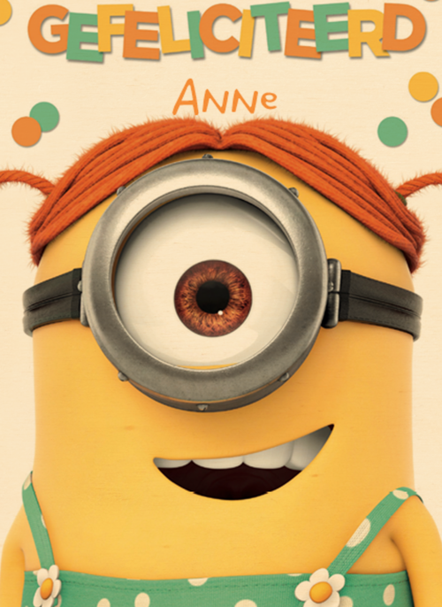 Despicable Me minion carl meisje gefeliciteerd