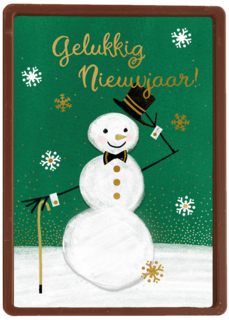 Gelukkig nieuwjaar sneeuwman