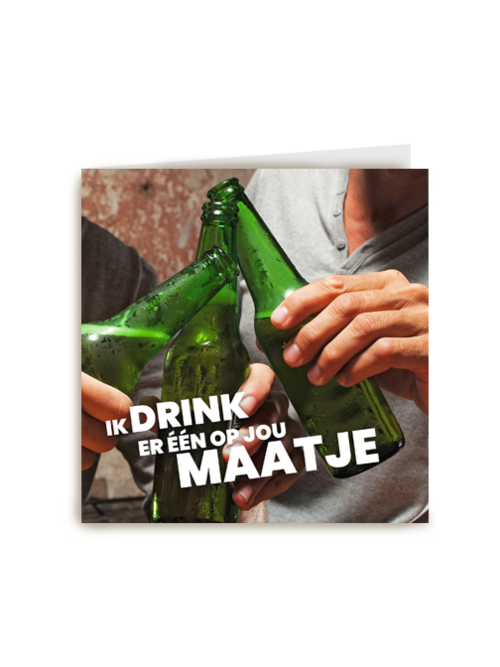 verjaardagskaart man drink maatje