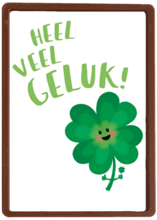 klavertje 4 wenst je veel geluk