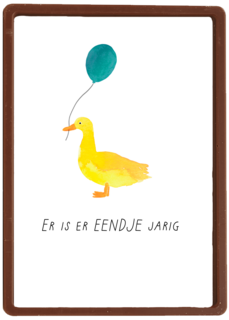 Er is er eendje jarig verjaardagskaart