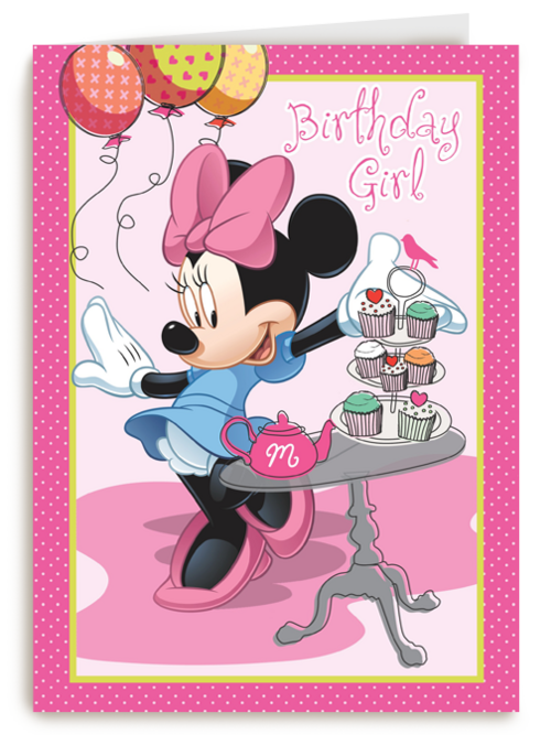 minnie mouse deelt cupcakes uit