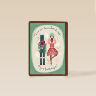 Kerstkaart klassiek doe een december dansje