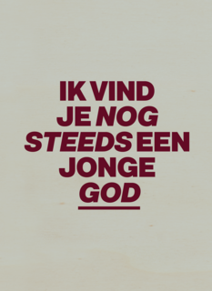 verjaardag kaart man nog steeds jonge god
