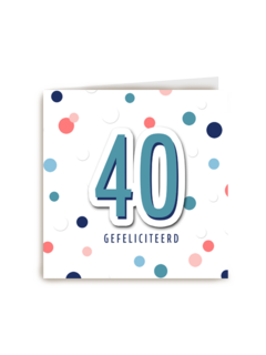 verjaardag kaart stijlvol leeftijd 40