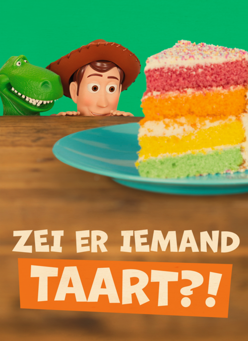 Toy Story kaart Zei er iemand taart