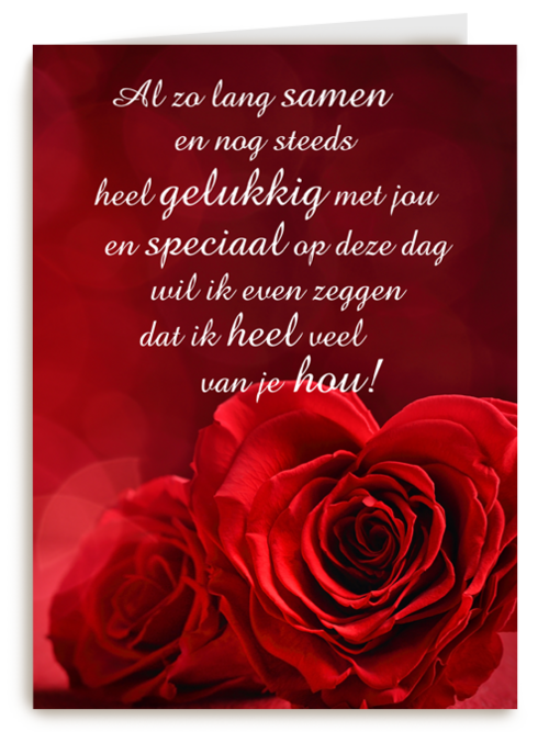 Valentijnskaart al zo lang samen
