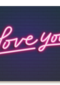 Liefde kaart neon Love you