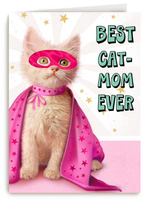 moederdagkaart humor best kat mom ever