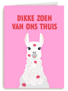 dikke zoen van ons thuis alpaca