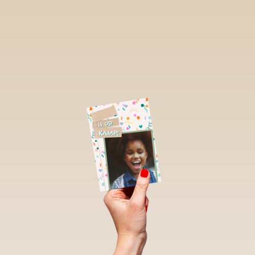 Op Kamp Fotokaart Confetti