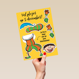 Sinterklaaskaart Maak zelf je piet