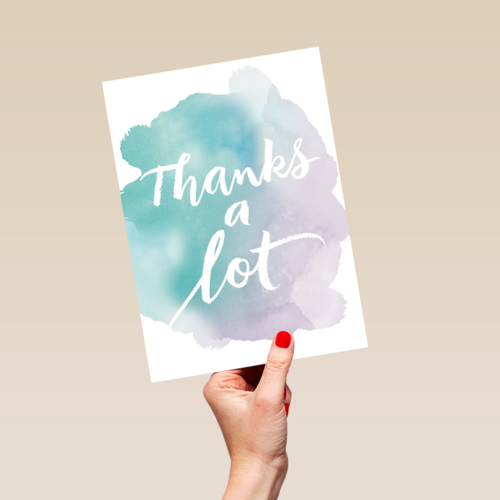 thanks a lot watercolor