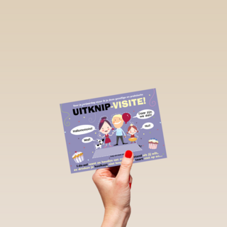 Verjaardagskaart vrouw grappig Uitknip visite corona