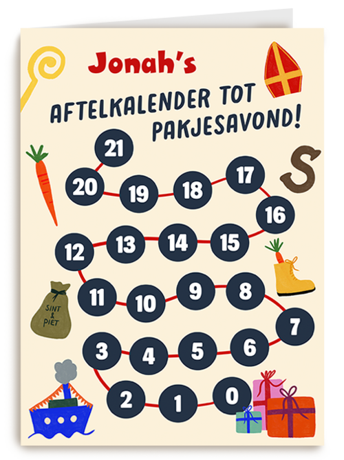 Kaart Hallmark | Sinterklaas | Sinterklaas Aftelkalender Tot Pakjesavond