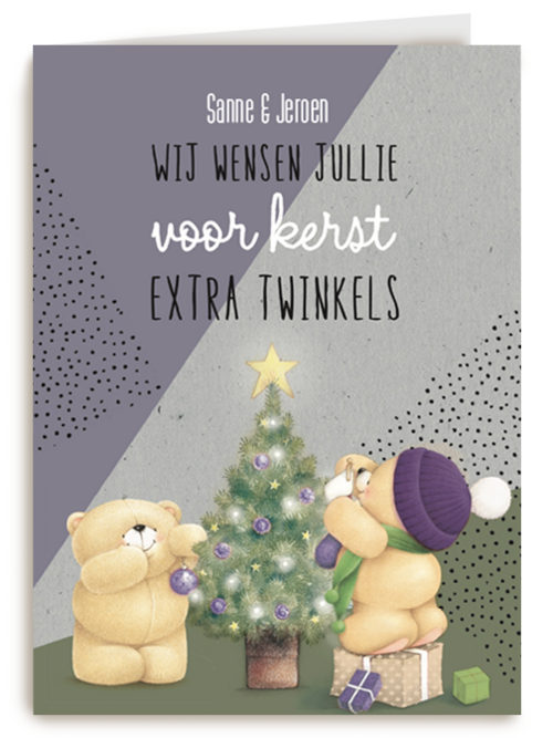 kerstkaart wij wensen jullie voor kerst extra twinkels
