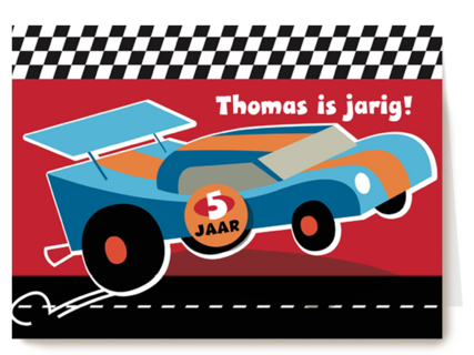 stoere auto jarig