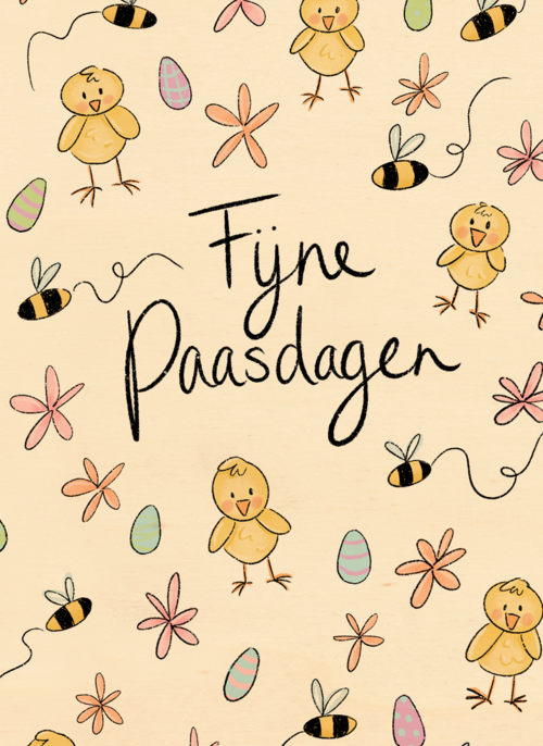 Houten Kaart Pasen | Hallmark | Houten Kaart Hallmark | Pasen | Pasen Kaart Matia Fijne Paasdagen
